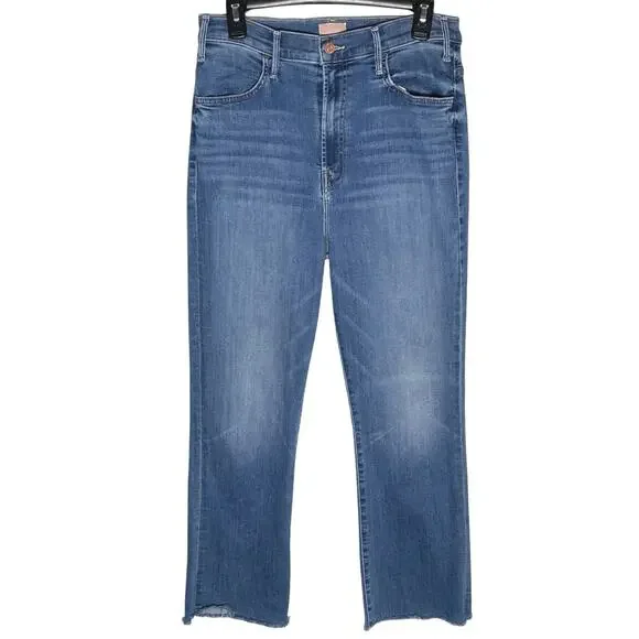 MOTHER Women’s The Hustler Ankle Fray Jean in Healing Jar Lightwash 33 - Picture 3 of 6